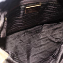 PRADA Chain Shoulder Bag Nylon Beige Gold Auth gh1068-11