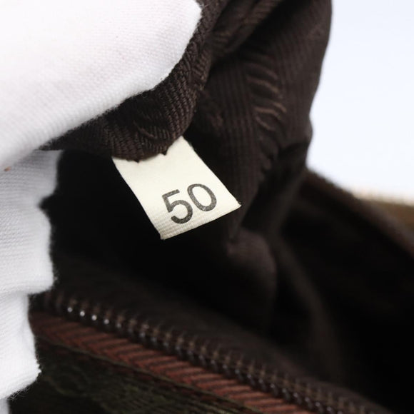 PRADA Chain Shoulder Bag Nylon Beige Gold Auth gh1068