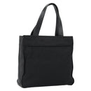 PRADA Hand Bag Nylon Leather Black Silver Auth gh1069-1