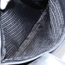 PRADA Hand Bag Nylon Leather Black Silver Auth gh1069-22