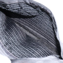 PRADA Hand Bag Nylon Leather Black Silver Auth gh1069-23