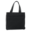 PRADA Hand Bag Nylon Leather Black Silver Auth gh1069-13