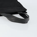 PRADA Hand Bag Nylon Leather Black Silver Auth gh1069-7