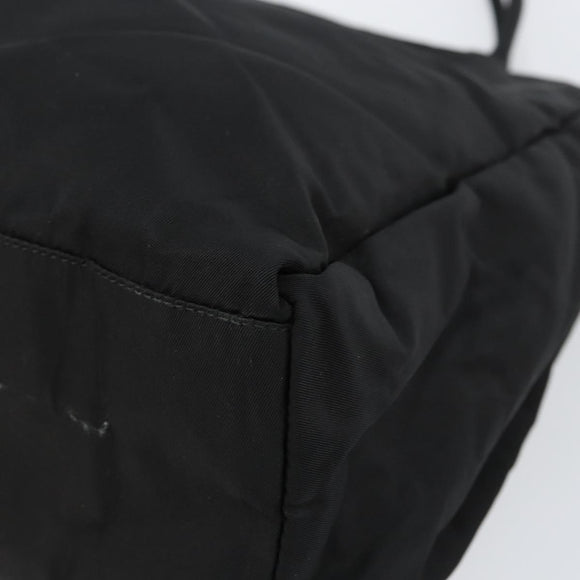 PRADA Hand Bag Nylon Black Silver Auth gh1070