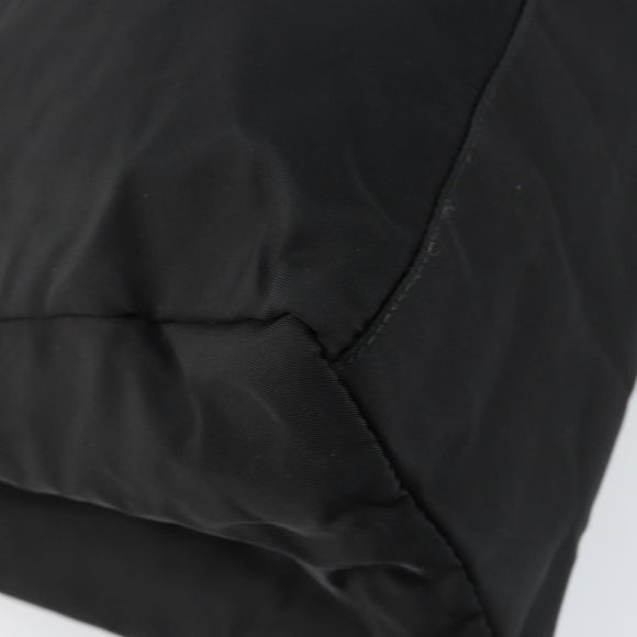 PRADA Hand Bag Nylon Black Silver Auth gh1070