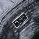 PRADA Hand Bag Nylon Black Silver Auth gh1070-18