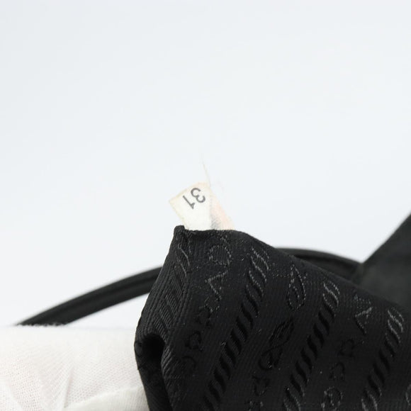 PRADA Hand Bag Nylon Black Silver Auth gh1070