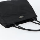 PRADA Hand Bag Nylon Black Silver Auth gh1070-6