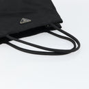 PRADA Hand Bag Nylon Black Silver Auth gh1070-7