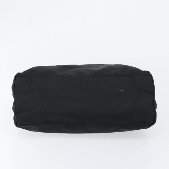 PRADA Hand Bag Nylon Black Silver Auth gh1070