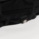 PRADA Sports Hand Bag Nylon Leather Black Silver Auth gh1071-7