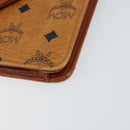 MCM Logogram Vicetos Shoulder Bag PVC Leather Brown Gold Auth gh1073-9