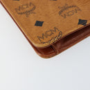 MCM Logogram Vicetos Shoulder Bag PVC Leather Brown Gold Auth gh1073-14