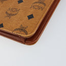 MCM Logogram Vicetos Shoulder Bag PVC Leather Brown Gold Auth gh1073-15