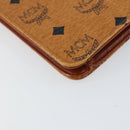 MCM Logogram Vicetos Shoulder Bag PVC Leather Brown Gold Auth gh1073-16