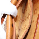 MCM Logogram Vicetos Shoulder Bag PVC Leather Brown Gold Auth gh1073-12