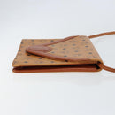 MCM Logogram Vicetos Shoulder Bag PVC Leather Brown Gold Auth gh1073-3