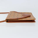 MCM Logogram Vicetos Shoulder Bag PVC Leather Brown Gold Auth gh1073-4