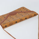 MCM Logogram Vicetos Shoulder Bag PVC Leather Brown Gold Auth gh1073-6
