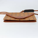 MCM Logogram Vicetos Shoulder Bag PVC Leather Brown Gold Auth gh1073-5
