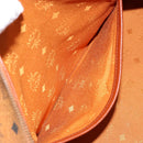 MCM Logogram Vicetos Boston Bag PVC Leather Brown Gold Auth gh1074-21