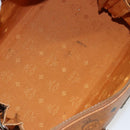 MCM Logogram Vicetos Boston Bag PVC Leather Brown Gold Auth gh1075-11