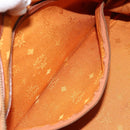 MCM Logogram Vicetos Boston Bag PVC Leather Brown Gold Auth gh1075-20