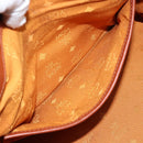 MCM Logogram Vicetos Boston Bag PVC Leather Brown Gold Auth gh1075-21