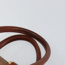 MCM Logogram Vicetos Boston Bag PVC Leather Brown Gold Auth gh1076-8