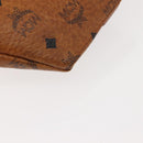 MCM Logogram Vicetos Waist Bag PVC Leather Brown Auth gh1078-15