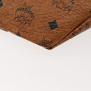 MCM Logogram Vicetos Waist Bag PVC Leather Brown Auth gh1078-16