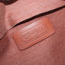 MCM Logogram Vicetos Waist Bag PVC Leather Brown Auth gh1078-17