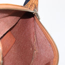 MCM Logogram Vicetos Waist Bag PVC Leather Brown Auth gh1078-18