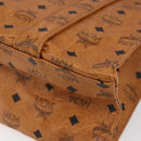 MCM Logogram Vicetos Tote Bag PVC Leather Brown Gold Auth gh1079-16