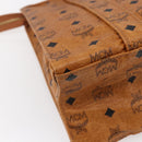 MCM Logogram Vicetos Tote Bag PVC Leather Brown Gold Auth gh1079-17