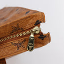 MCM Logogram Vicetos Tote Bag PVC Leather Brown Gold Auth gh1079-9