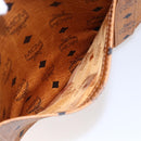 MCM Logogram Vicetos Tote Bag PVC Leather Brown Gold Auth gh1079-10
