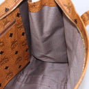 MCM Logogram Vicetos Tote Bag PVC Leather Brown Gold Auth gh1079-18