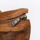 MCM Logogram Vicetos Tote Bag PVC Leather Brown Gold Auth gh1080-10