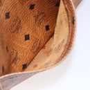 MCM Logogram Vicetos Tote Bag PVC Leather Brown Gold Auth gh1080-20