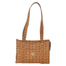 MCM Logogram Vicetos Tote Bag PVC Leather Brown Gold Auth gh1080-13