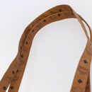 MCM Logogram Vicetos Tote Bag PVC Leather Brown Gold Auth gh1080-8