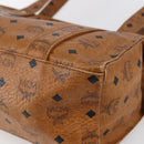 MCM Logogram Vicetos Tote Bag PVC Leather Brown Gold Auth gh1081-9