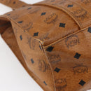 MCM Logogram Vicetos Tote Bag PVC Leather Brown Gold Auth gh1081-16