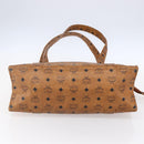 MCM Logogram Vicetos Tote Bag PVC Leather Brown Gold Auth gh1081-5