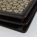 CELINE C Sulky Shoulder Bag Canvas Brown Gold Auth gh1083-15