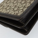 CELINE C Sulky Shoulder Bag Canvas Brown Gold Auth gh1083-16