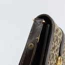 CELINE C Sulky Shoulder Bag Canvas Brown Gold Auth gh1083-10