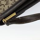 CELINE C Sulky Shoulder Bag Canvas Brown Gold Auth gh1083-11