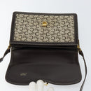 CELINE C Sulky Shoulder Bag Canvas Brown Gold Auth gh1083-18